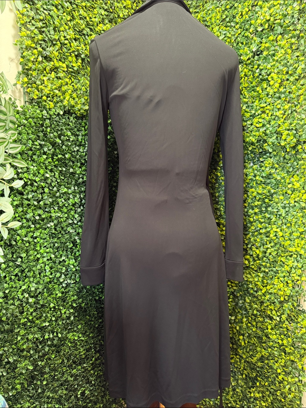 Diane Von Furstenberg Black Wrap Shirt Dress - Picture 4 of 9